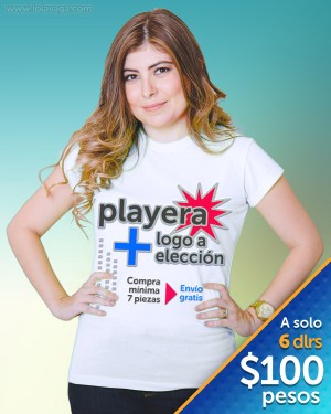 Playera económica cuello redondo Dama